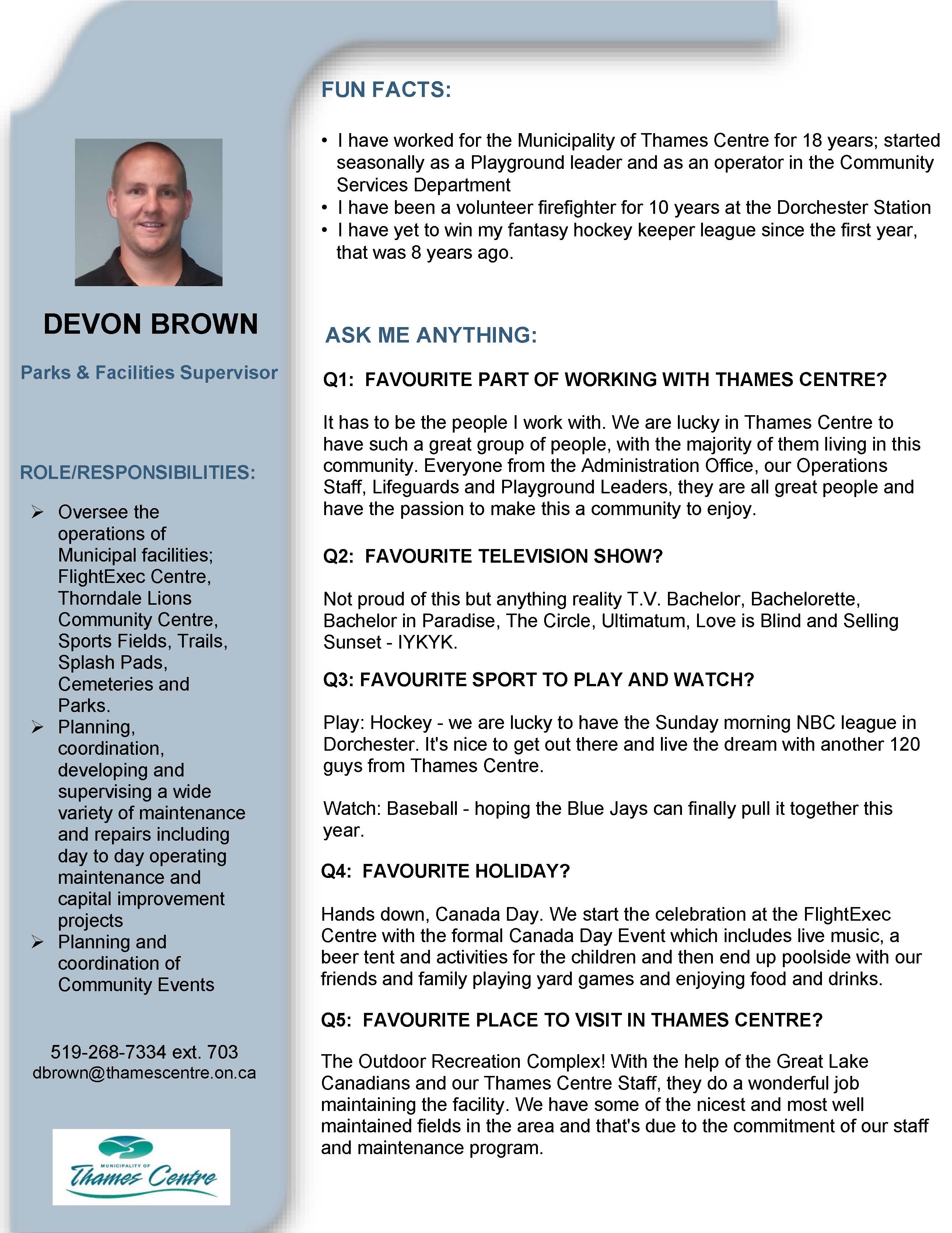 Devon Brown Bio