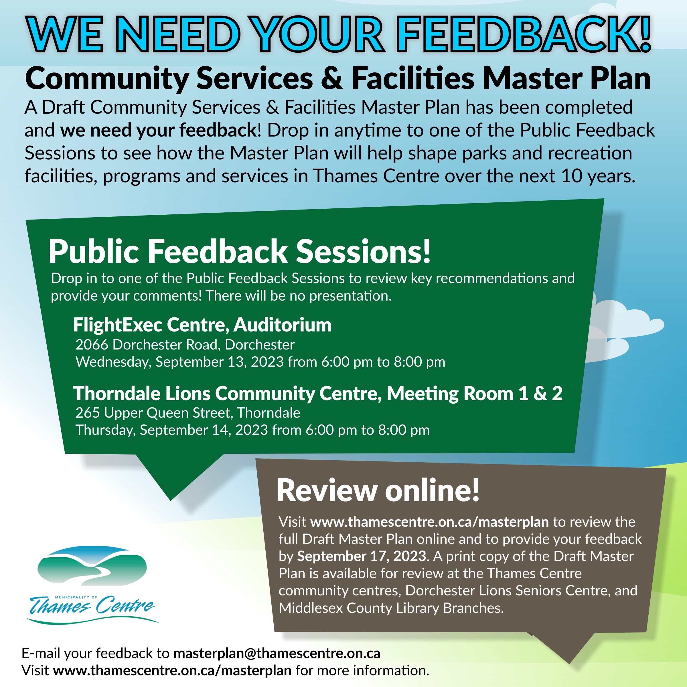 Feedback Poster We Need Your Feedback Poster
