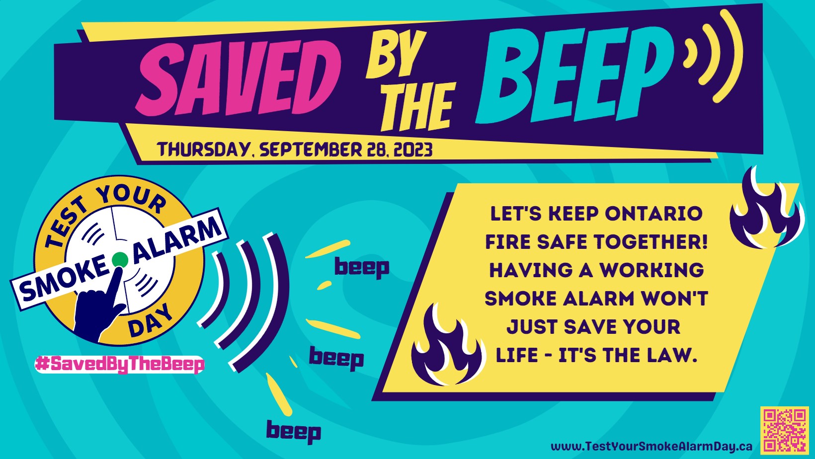 Test your smoke alarm day Saved by the Beep day poster