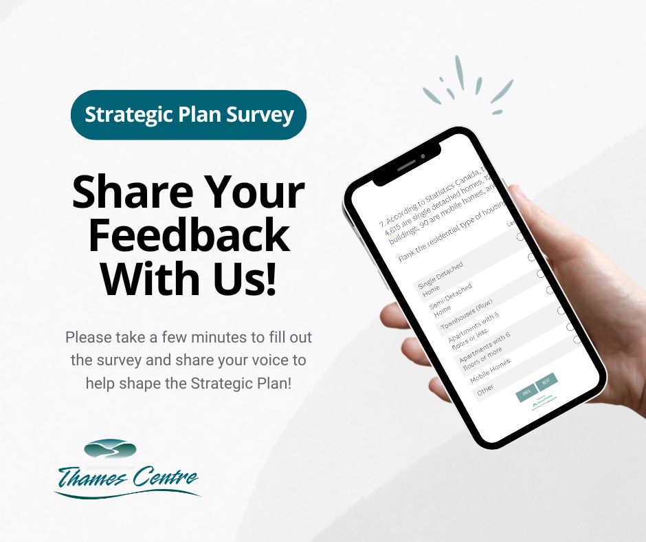 Strategic Plan Survey Hand showing online survey