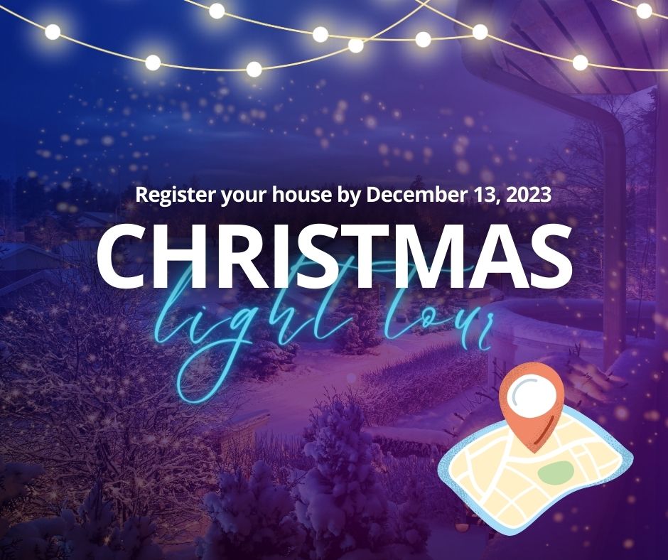 christmas lights and map