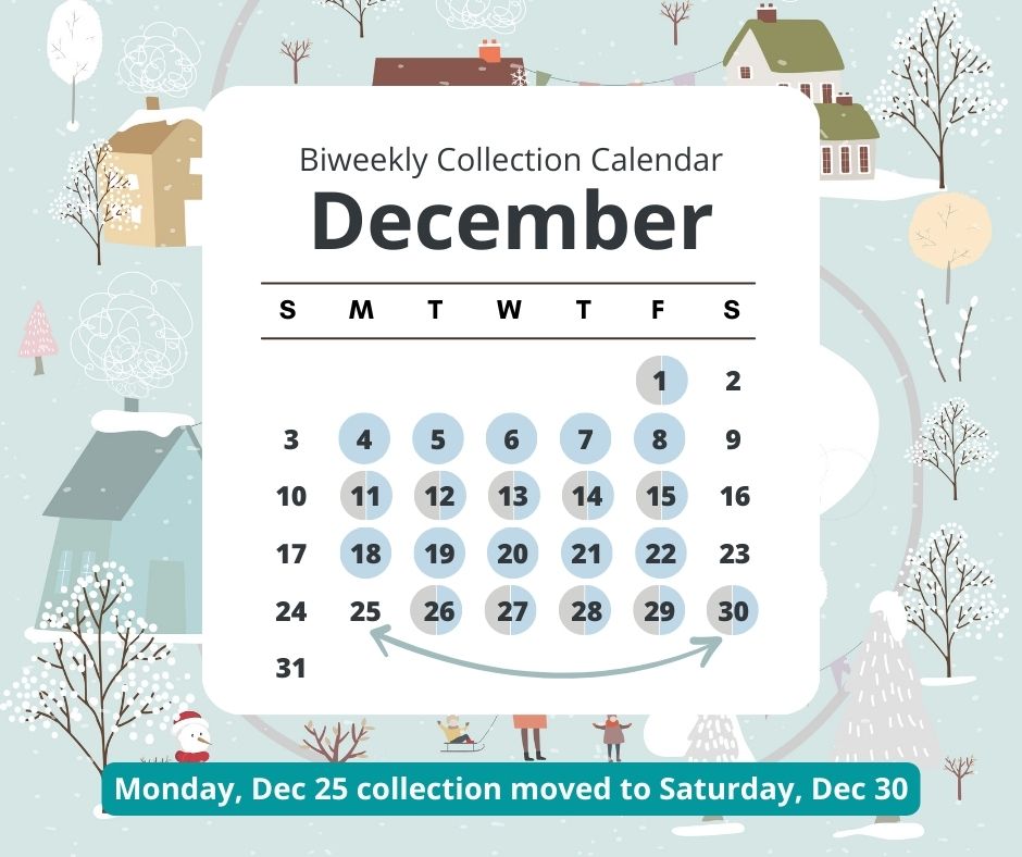 dec waste calendar