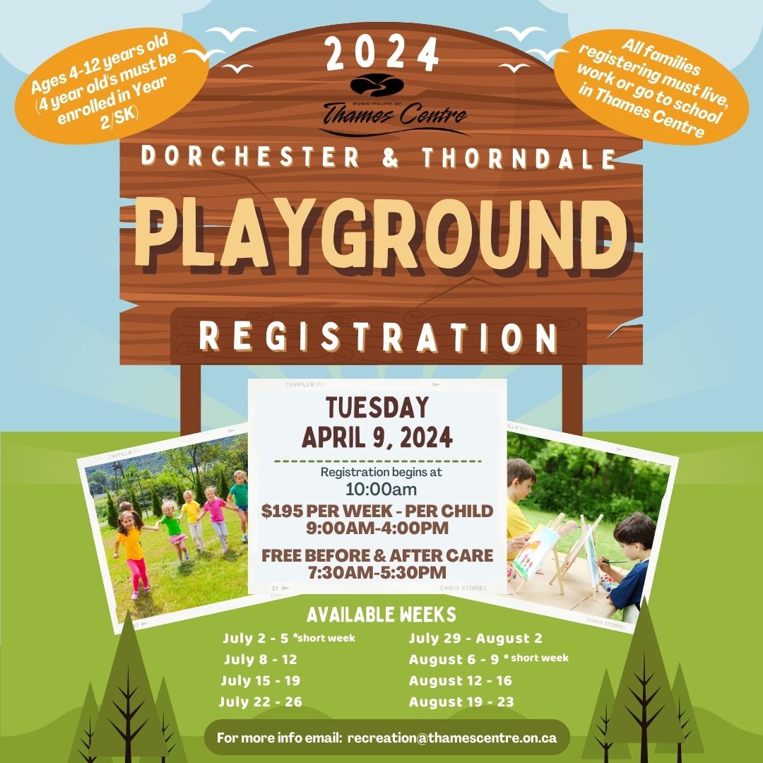 Playground Sign Illustration with program details