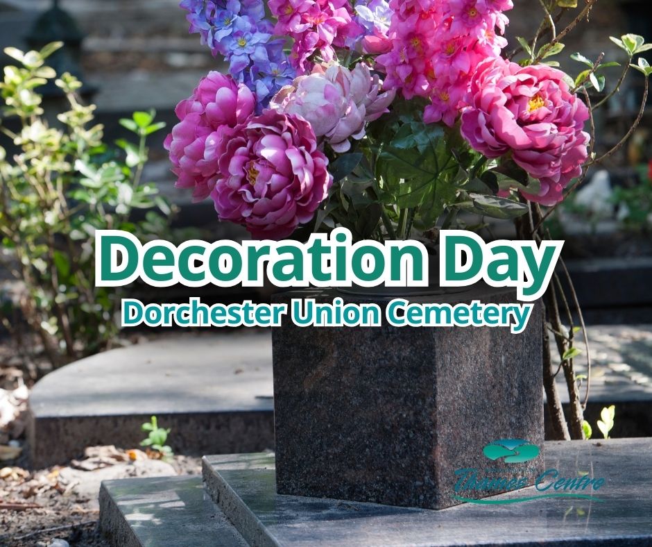 flowers on a tombstone