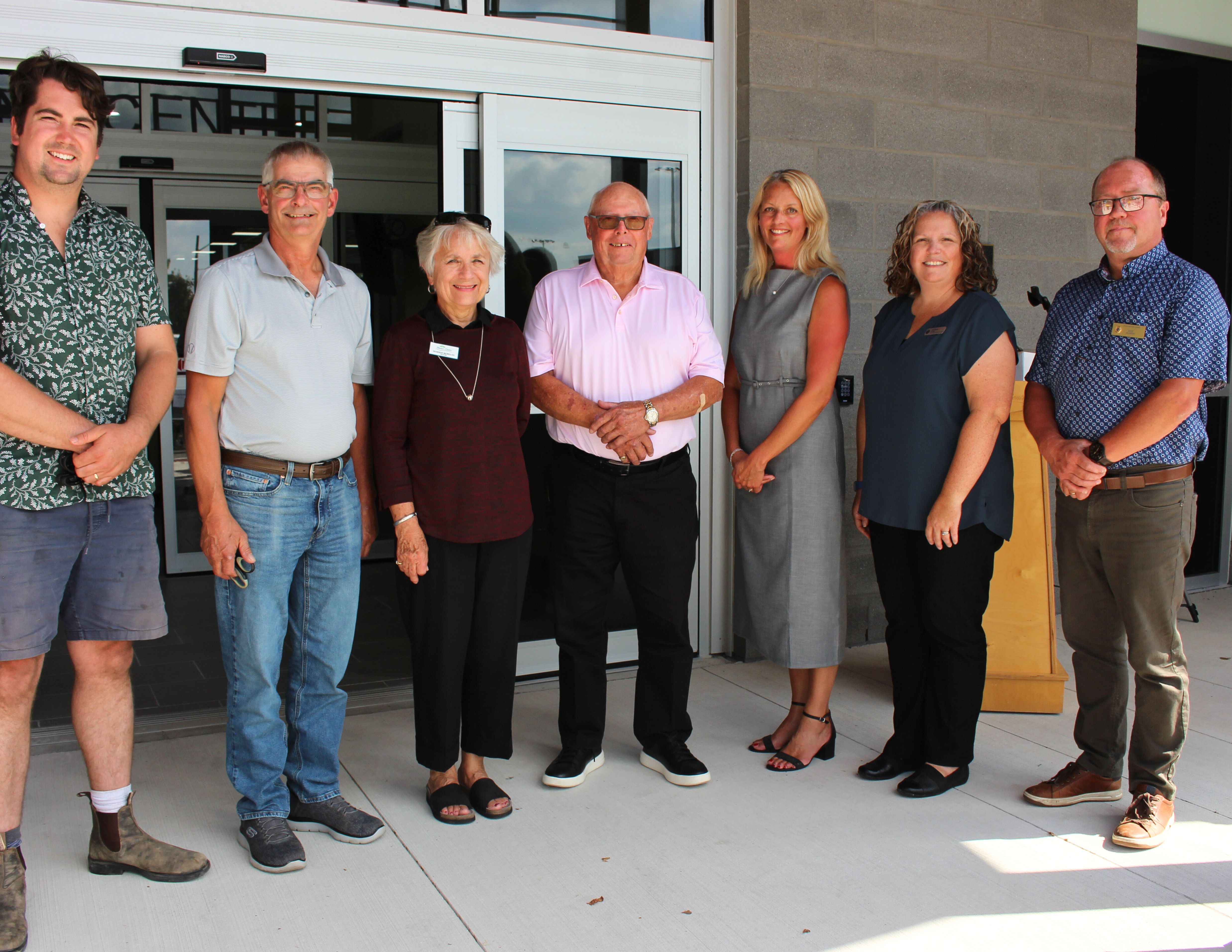 Active Living Centre Advisory Committee Outside at the Grand Opening Event