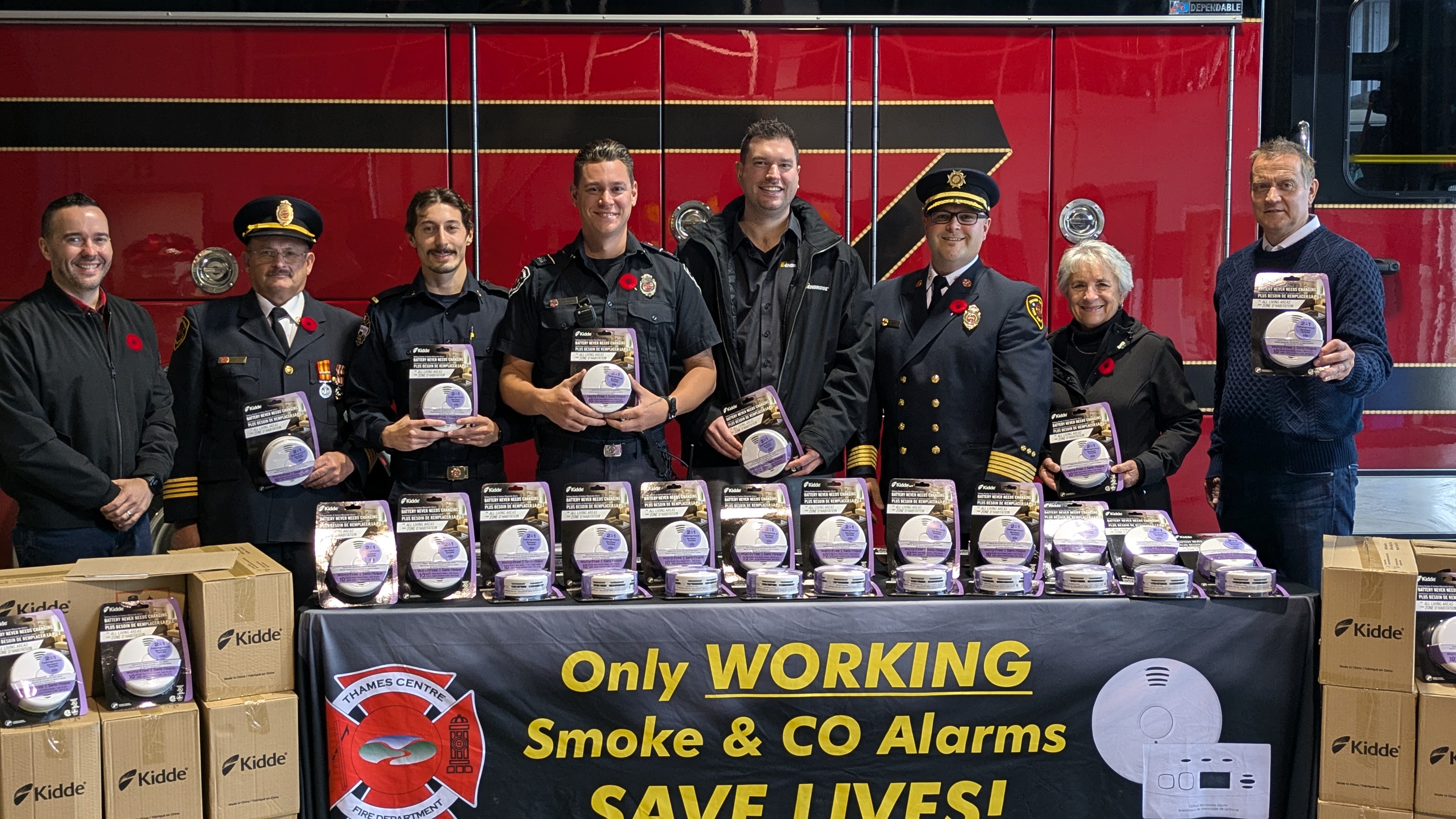 Detectors displayed at fire department