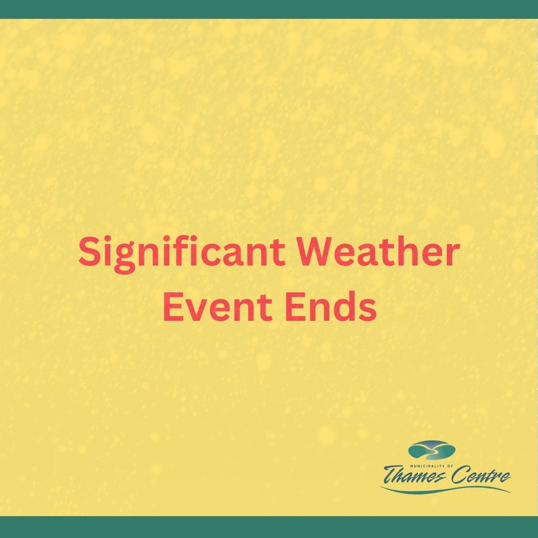 Significant Weather Event Ends