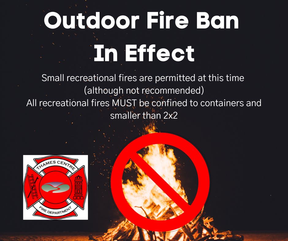 Fire Ban in Effect. Small Recreational Fires are permitted